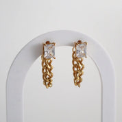 Lily Gem Chain Earring
