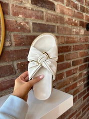 Cove Cream Gold Embellished Sandal - Gwenna The Label