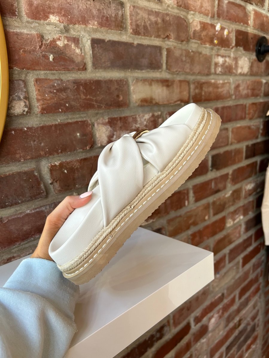 Cove Cream Gold Embellished Sandal - Gwenna The Label