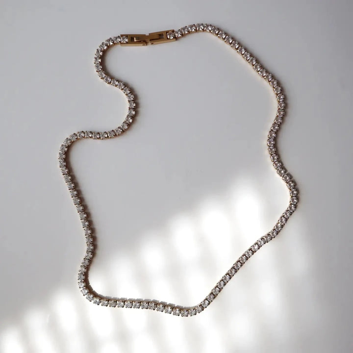 CZ Tennis Necklace - Gwenna The Label