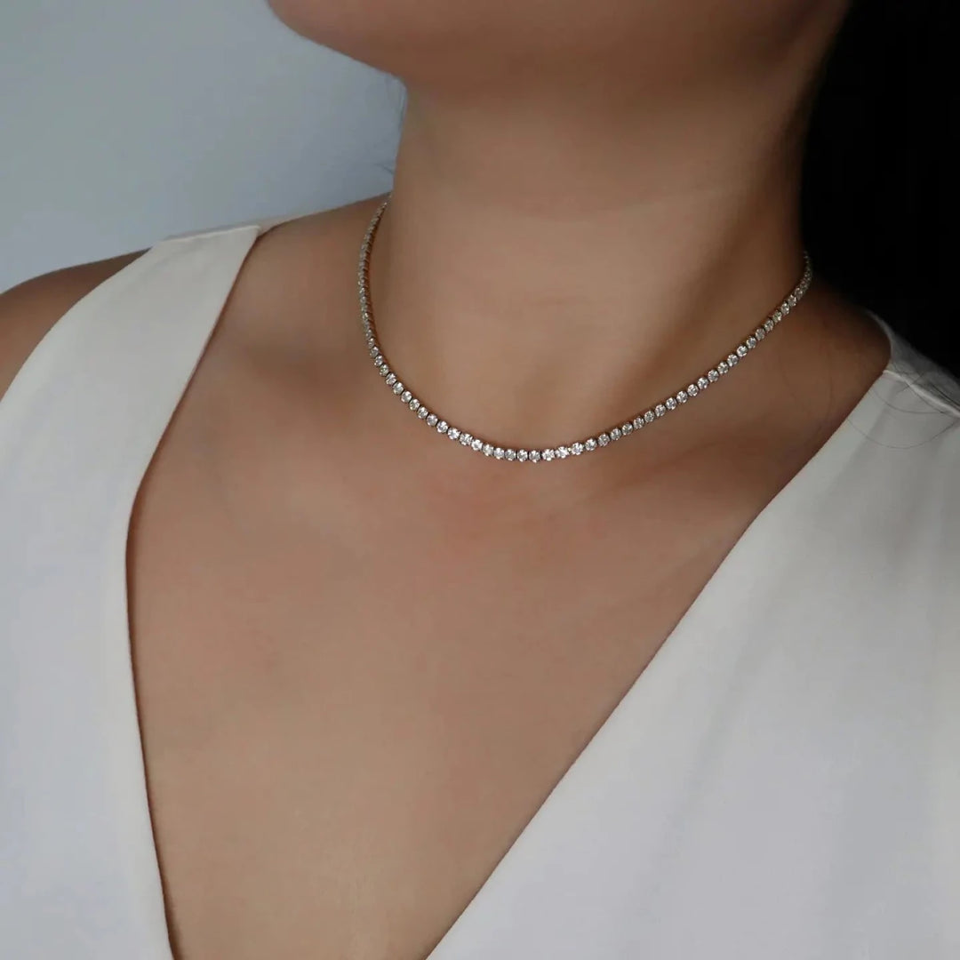 CZ Tennis Necklace - Gwenna The Label