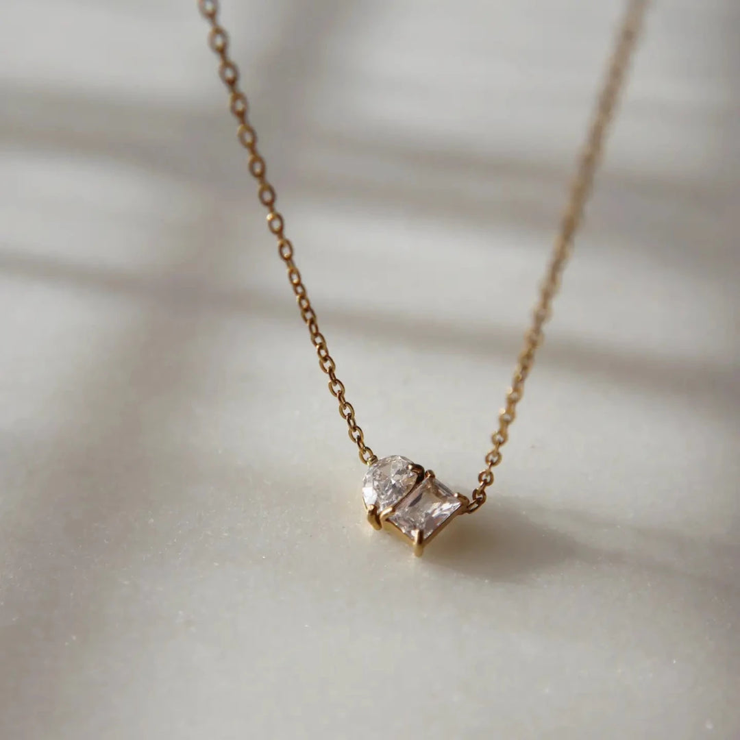 Dainty Toi Et Moi Necklace - Gwenna The Label