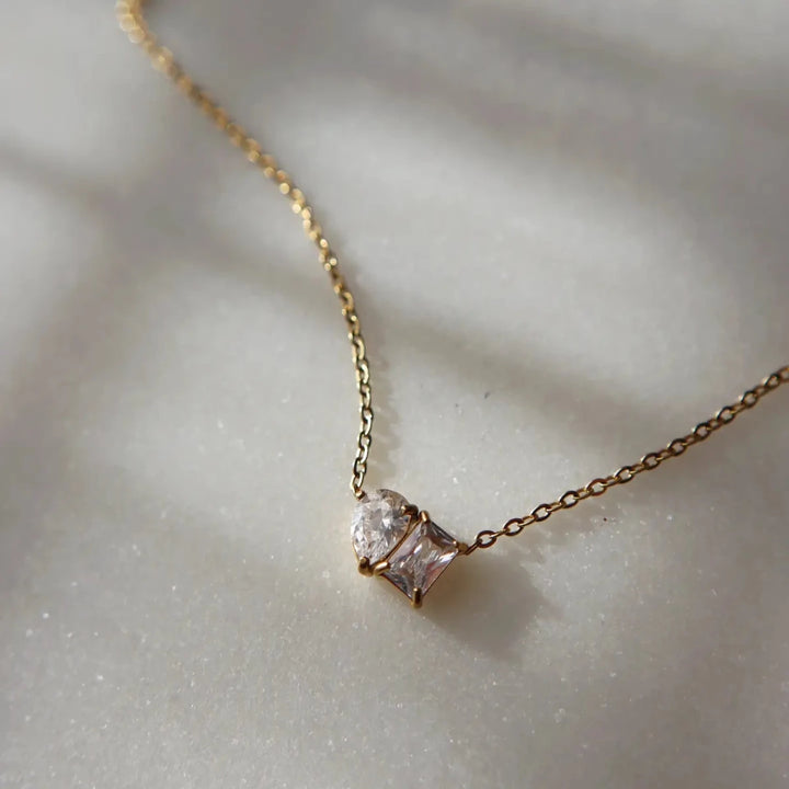 Dainty Toi Et Moi Necklace - Gwenna The Label
