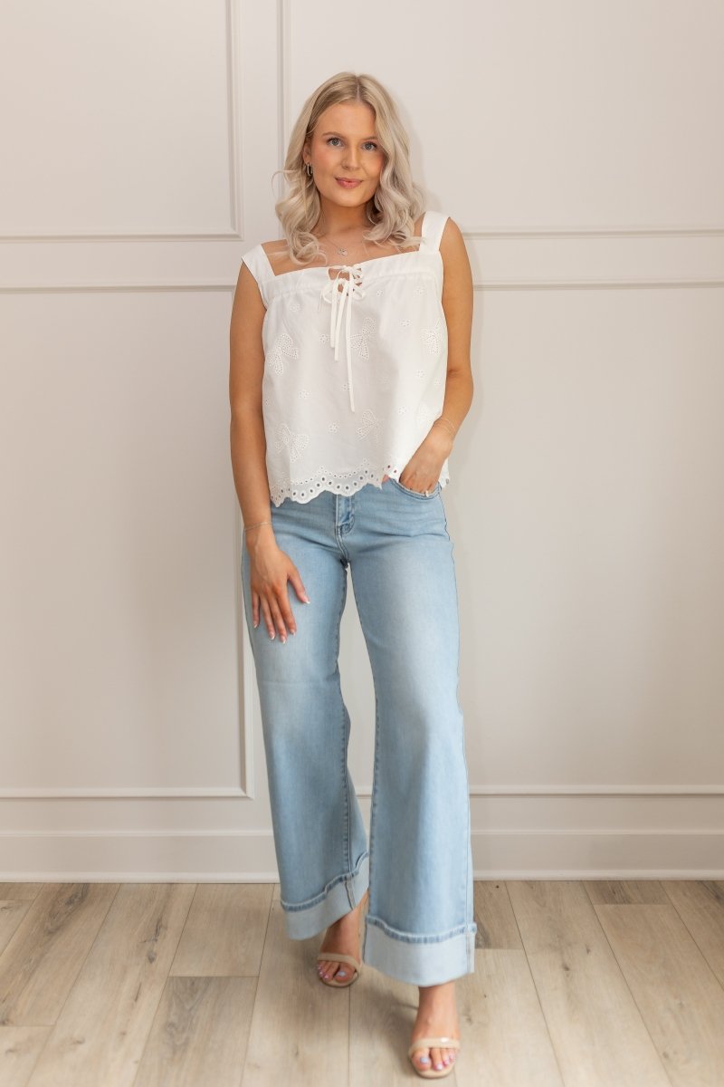 Deedra Eyelet Tank Top - Gwenna The Label