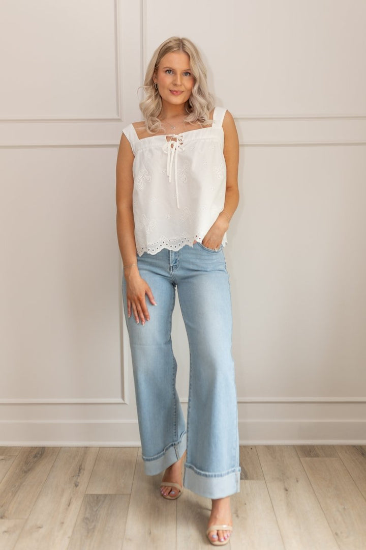 Deedra Eyelet Tank Top - Gwenna The Label