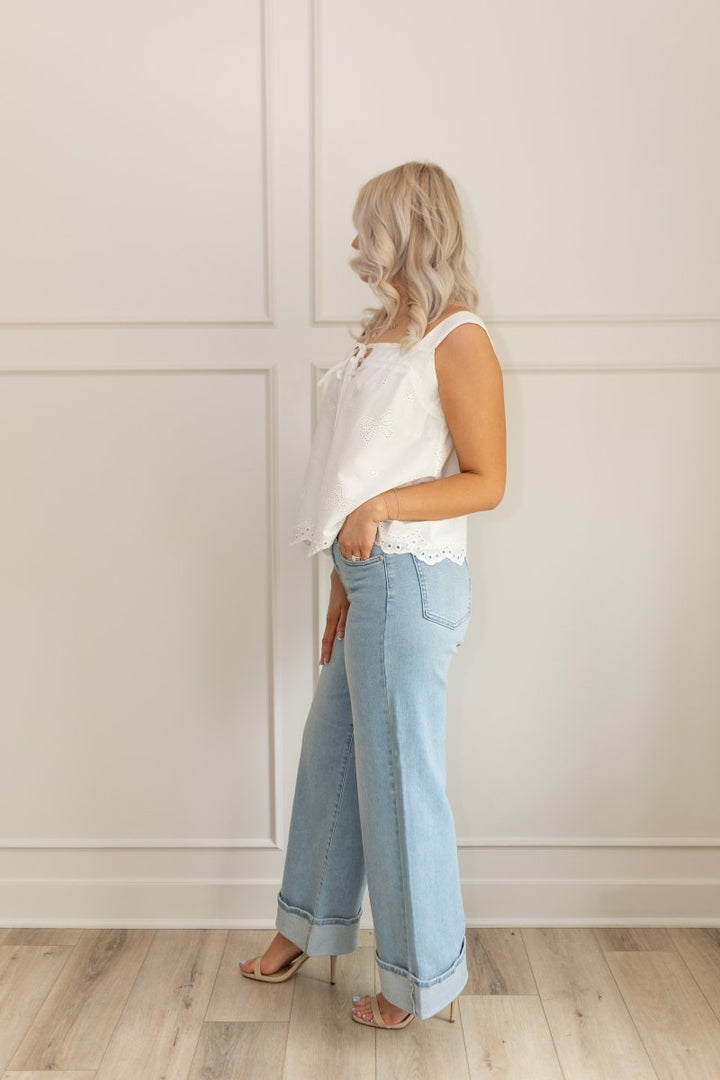 Deedra Eyelet Tank Top - Gwenna The Label