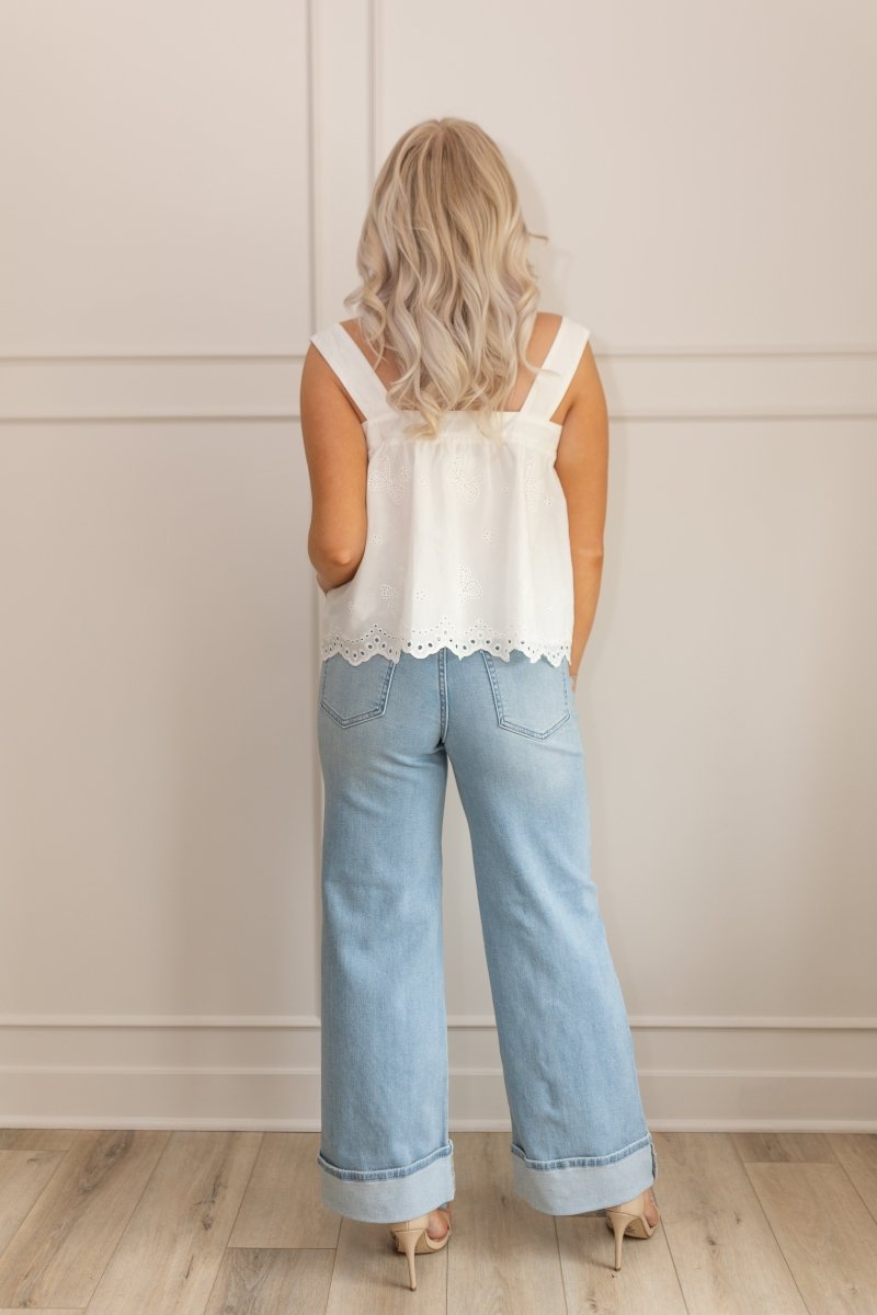 Deedra Eyelet Tank Top - Gwenna The Label