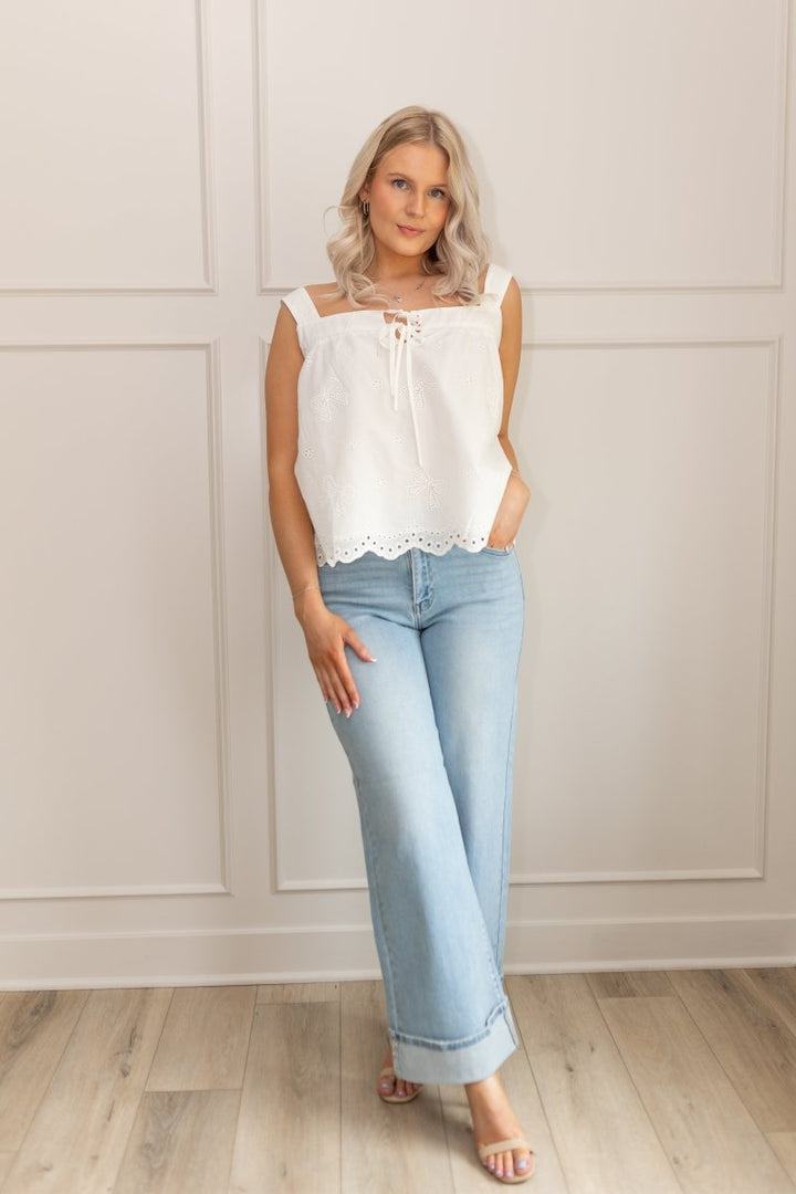Deedra Eyelet Tank Top - Gwenna The Label