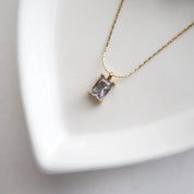 Elle Emerald Gem Necklace - Gwenna The Label