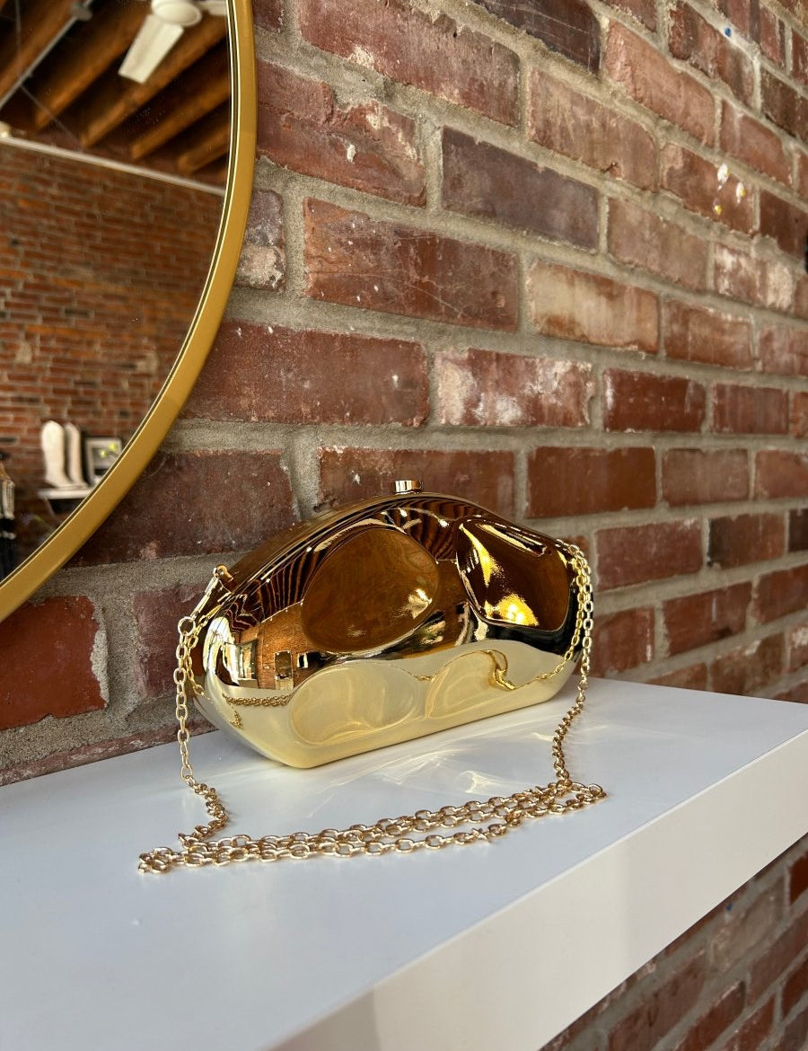 Elody Gold Clutch Bag - Gwenna The Label