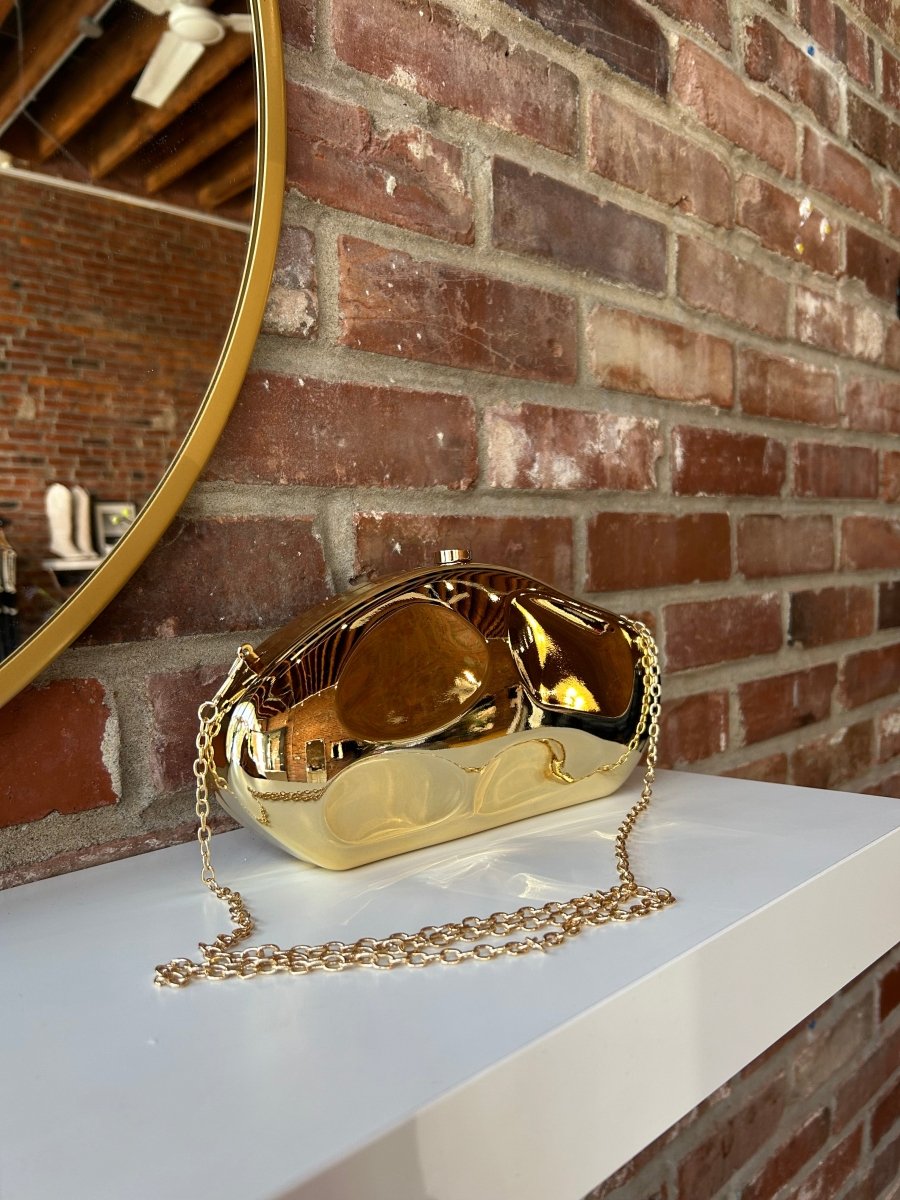 Elody Gold Clutch Bag - Gwenna The Label