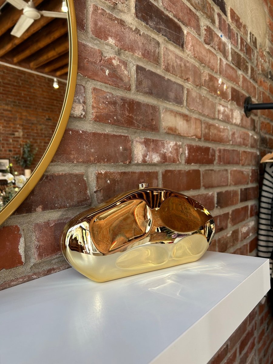 Elody Gold Clutch Bag - Gwenna The Label