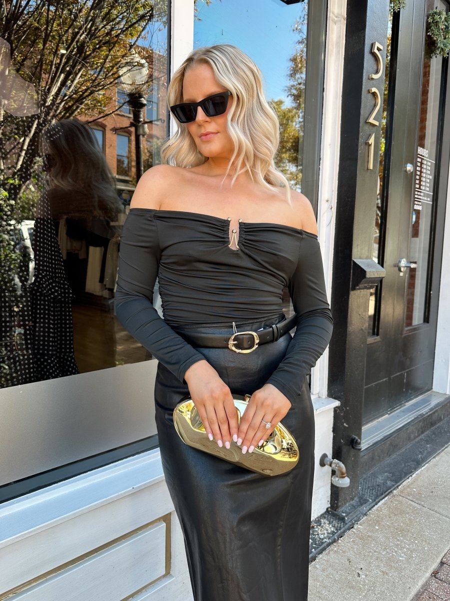 Elody Gold Clutch Bag - Gwenna The Label