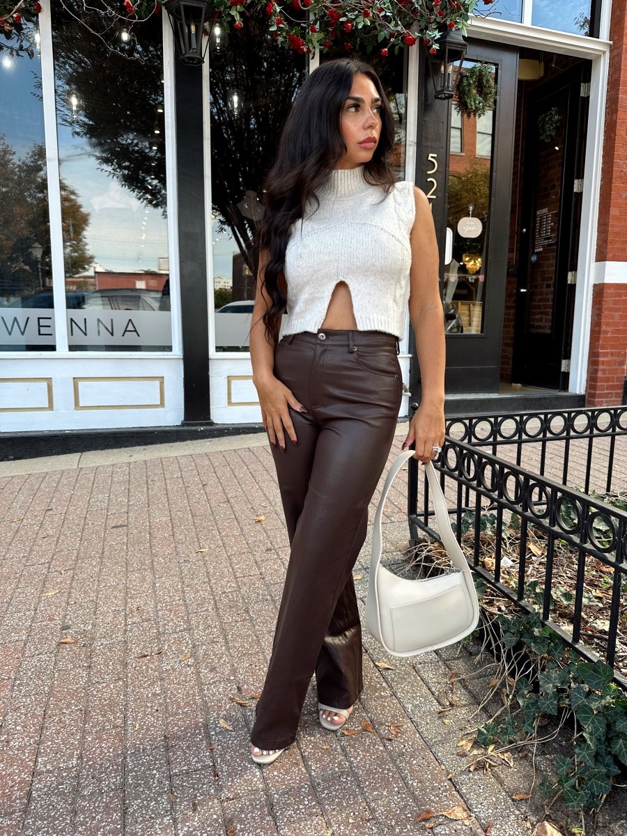 Ever Oatmeal Knit Sweater Top - Gwenna The Label