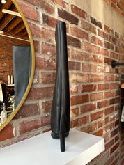 Faye Black Leather Fold Over Boot - Gwenna The Label