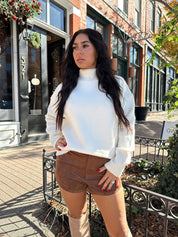 Finely Brown Suede Micro Short - Gwenna The Label