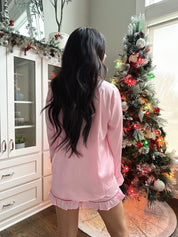 Holly Rose Pink Satin Pajama Set - Gwenna The Label