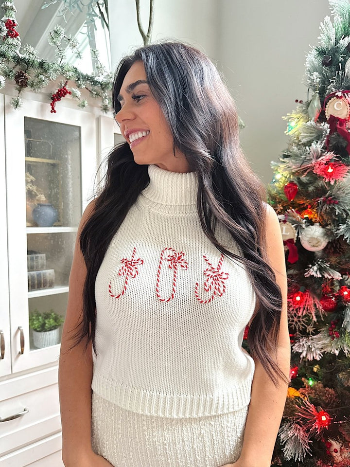 Joy White Turtle Neck Sweater Top - Gwenna The Label