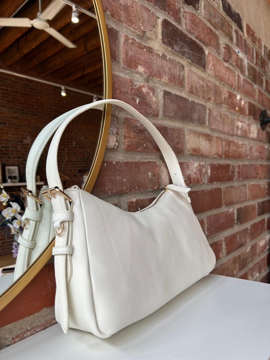 Kora Bone Leather Shoulder Bag - Gwenna The Label