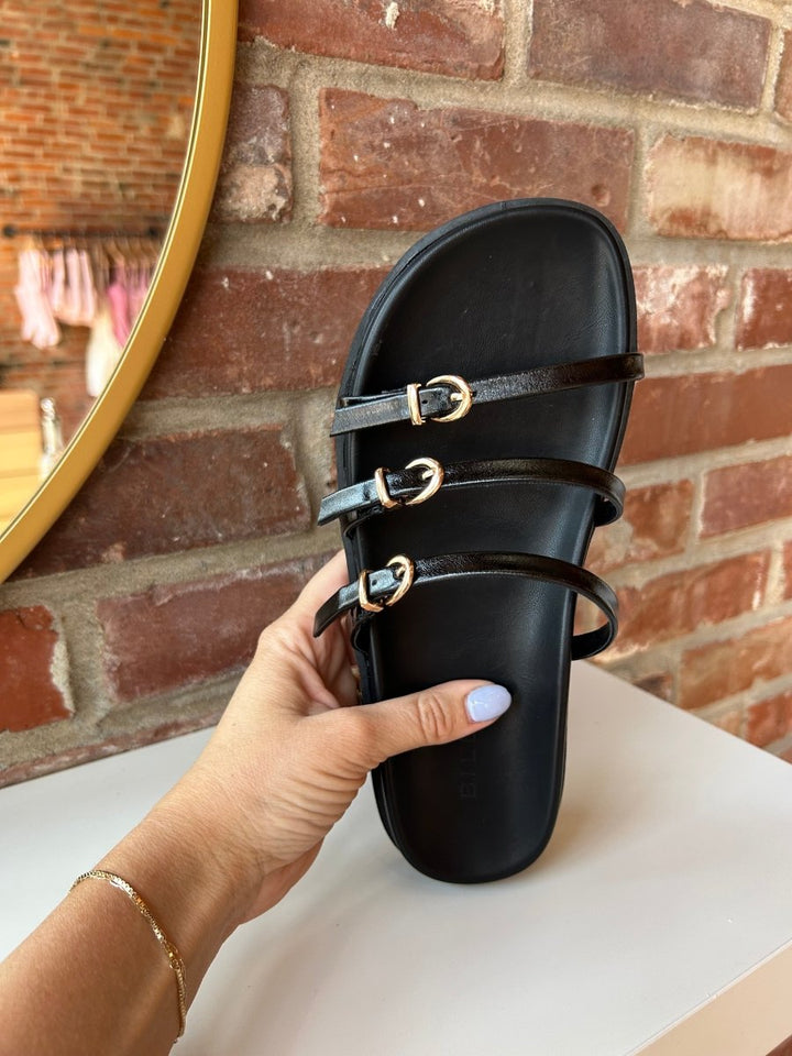 Lacy Black Sandal - Gwenna The Label