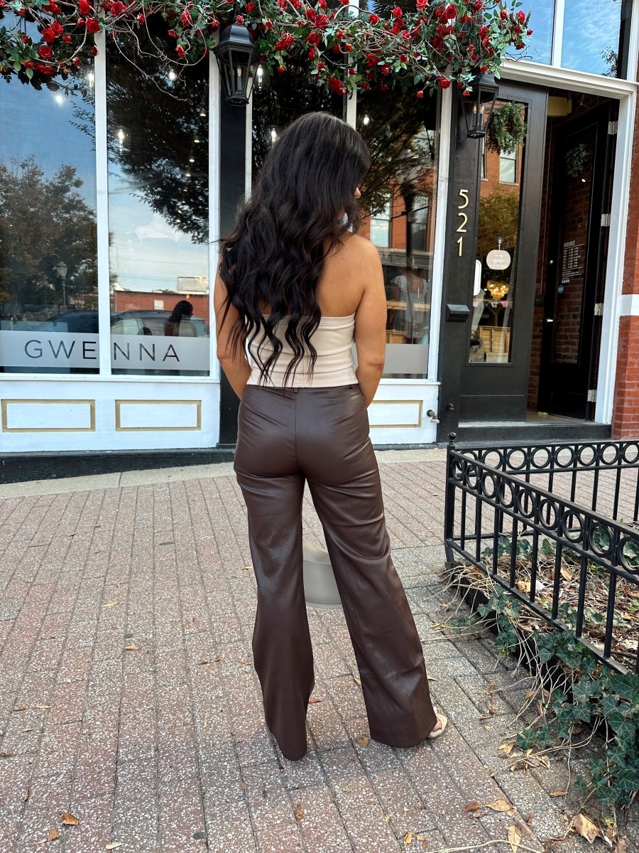 Lucca Taupe Chain Link Halter Top - Gwenna The Label