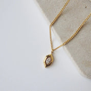 Marlow Marquise Gold-Plated Necklace.