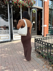 McKenna Brown Strapless Maxi Dress - Gwenna The Label