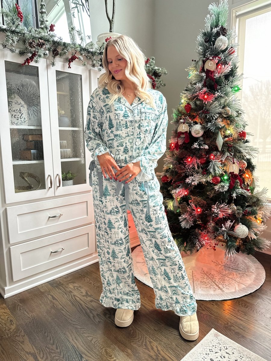 Noelle Green Satin Pajama Set - Gwenna The Label