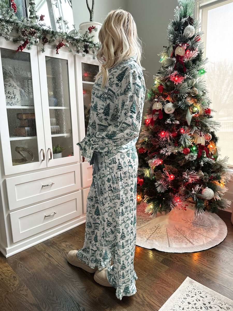 Noelle Green Satin Pajama Set - Gwenna The Label