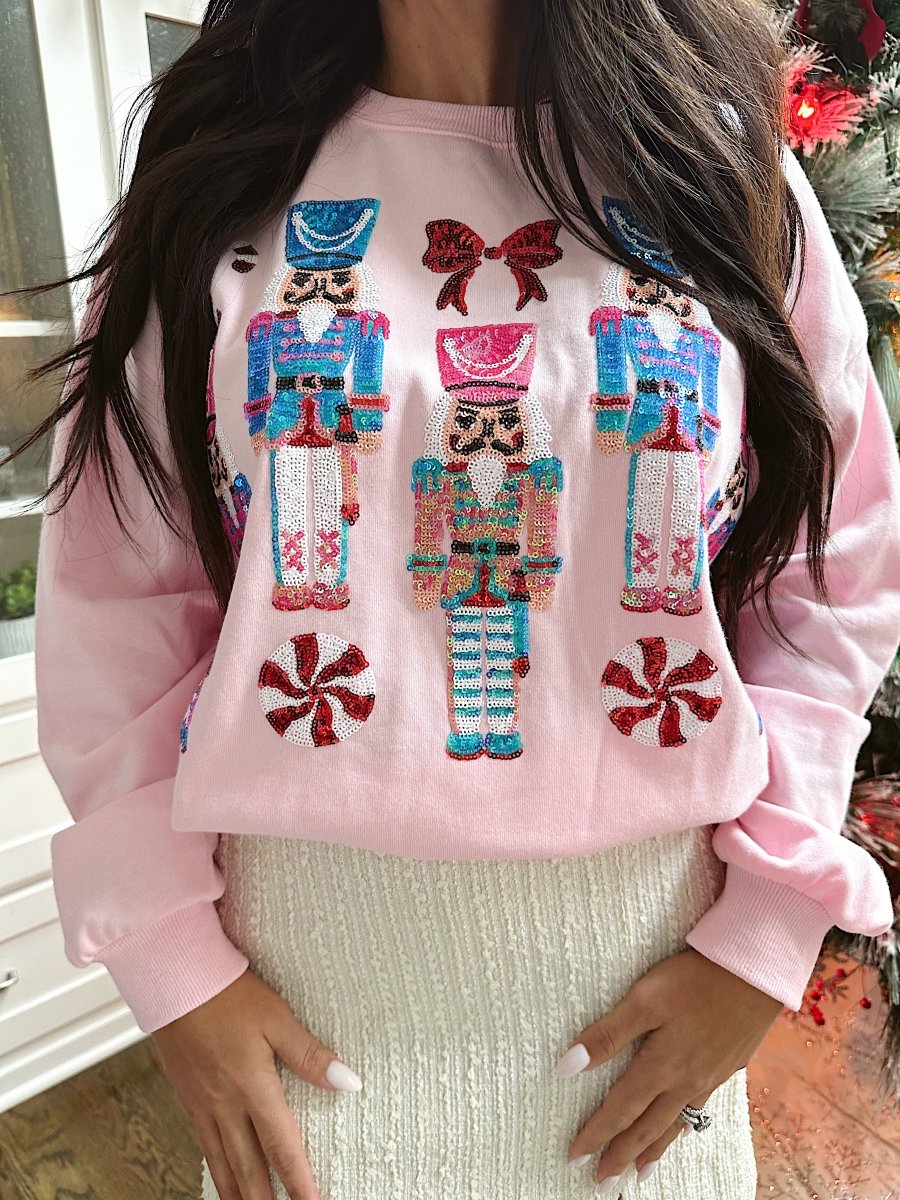Pink Sequin Season Nutcracker Crew - Gwenna The Label