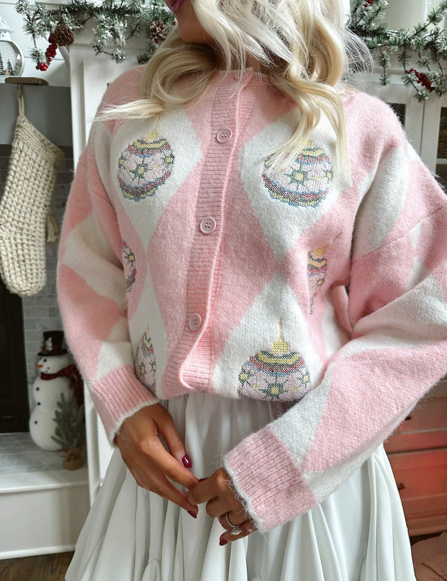 Pink Wonderland Ornament Cardigan - Gwenna The Label