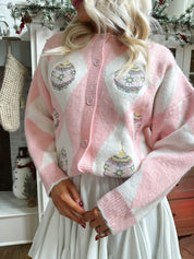 Pink Wonderland Ornament Cardigan - Gwenna The Label