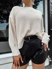 RESTOCKED: Stacey Black Leather Tailored Short - Gwenna The Label