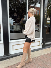 RESTOCKED: Stacey Black Leather Tailored Short - Gwenna The Label