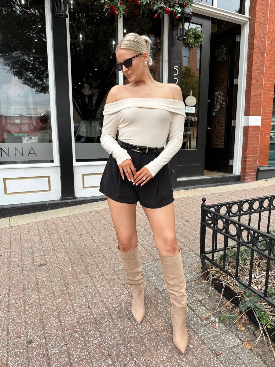 Rylee Black Tailored Short - Gwenna The Label