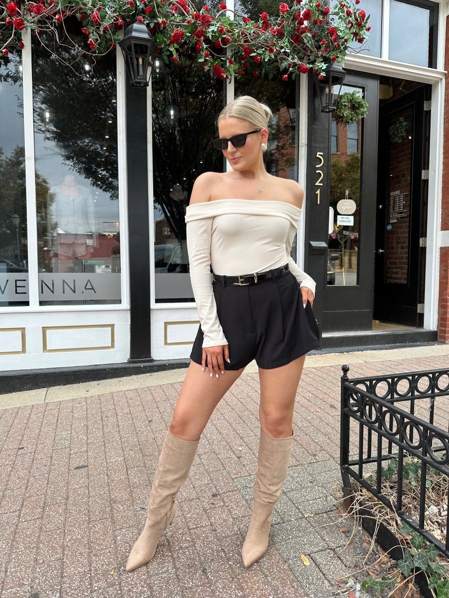 Rylee Black Tailored Short - Gwenna The Label