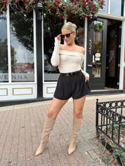 Rylee Black Tailored Short - Gwenna The Label