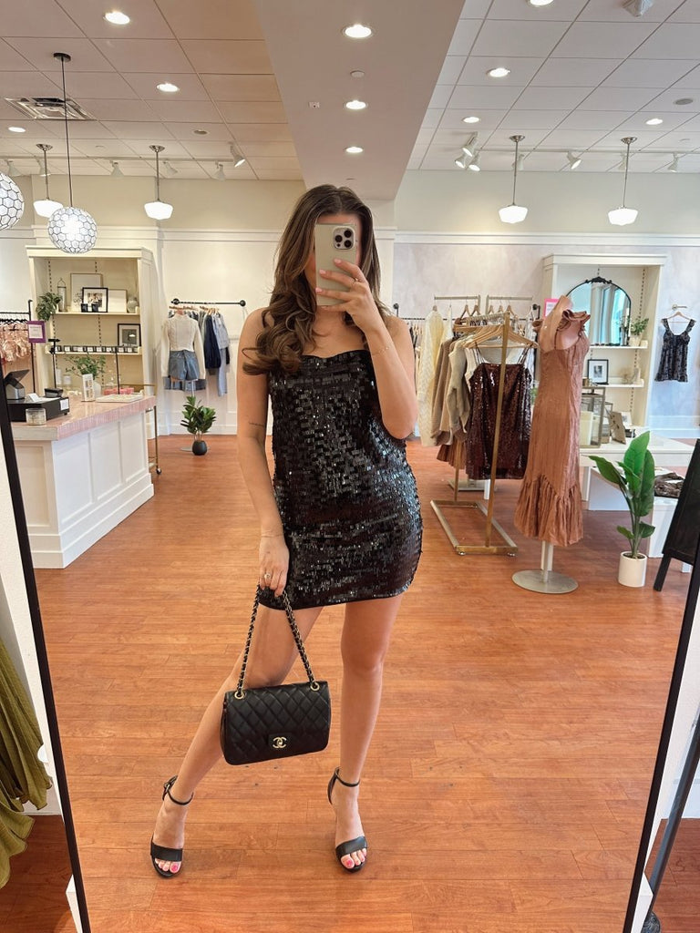 turtleneck mini dress long sleeve RIXO Aly Cashmere-Blend Mini Black
